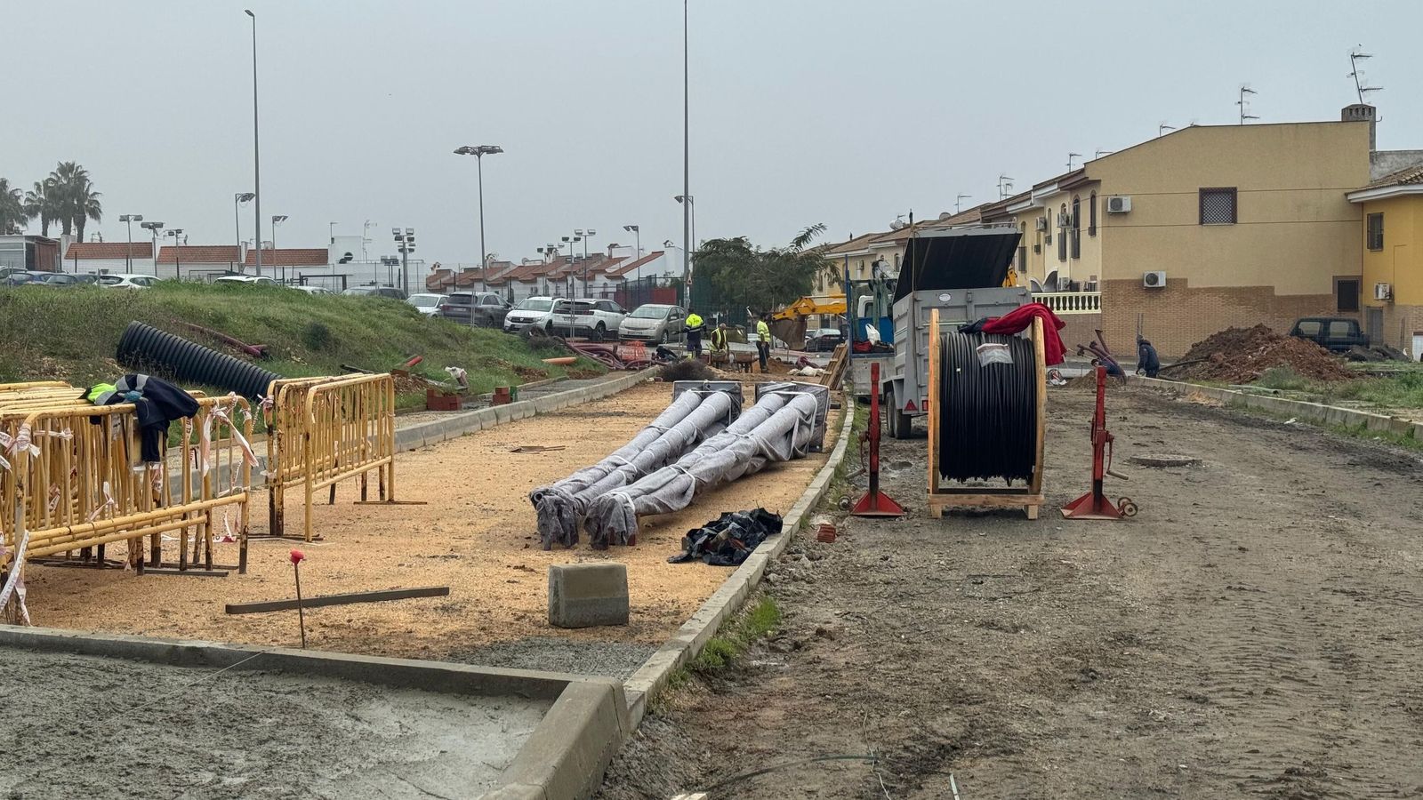 Inicio de las obras en Aljaraque para la construcción de nuevas viviendas.