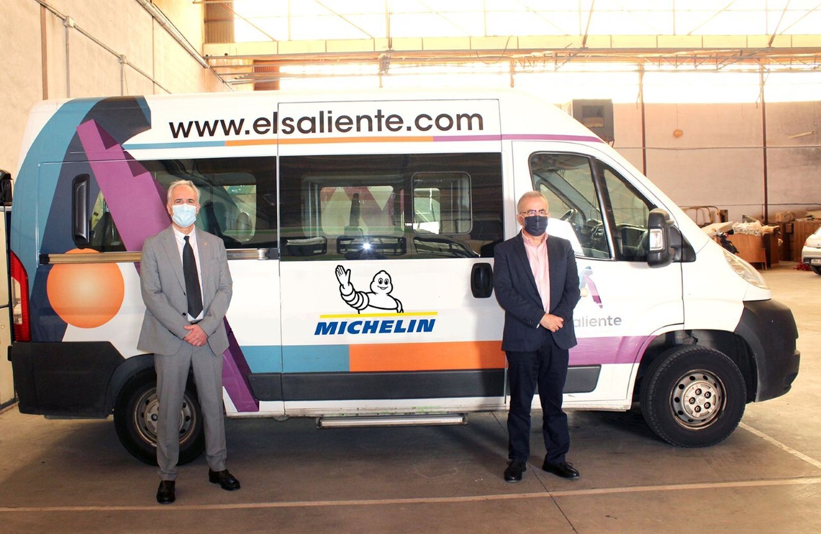 El director de Michelín en Almería, Jorge Pato, y el presidente de El Saliente, Matías García