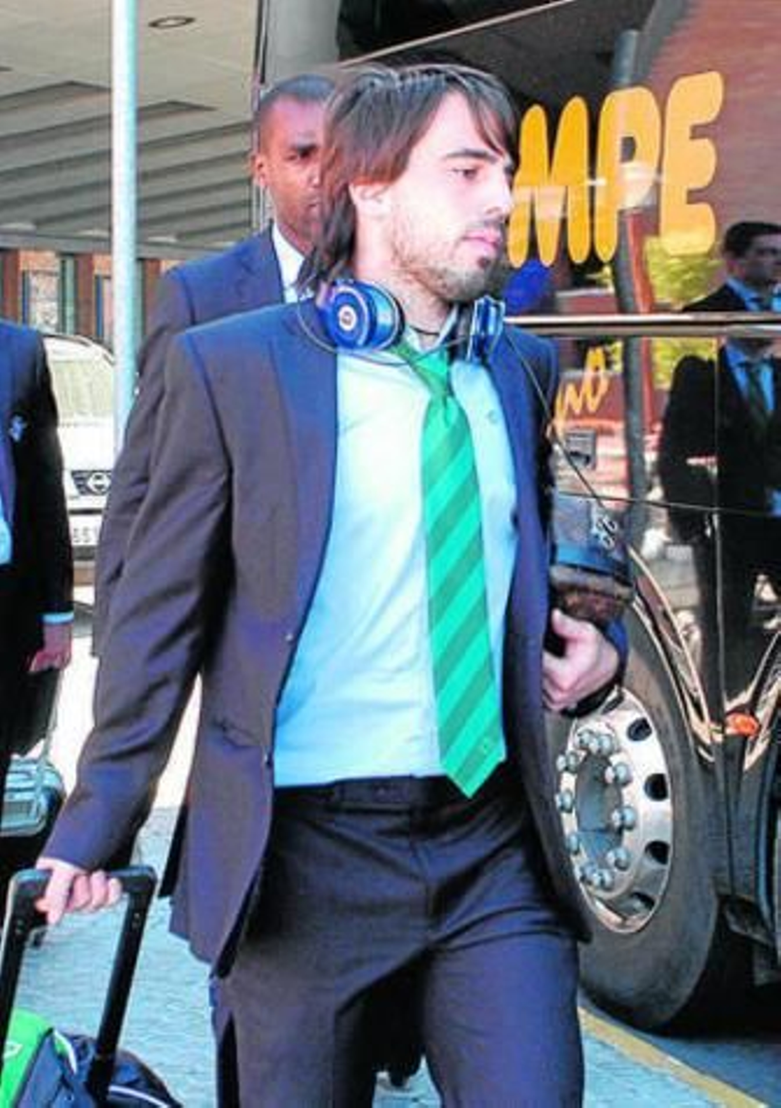 Beñat Etxebarria, en un desplazamiento del Betis.