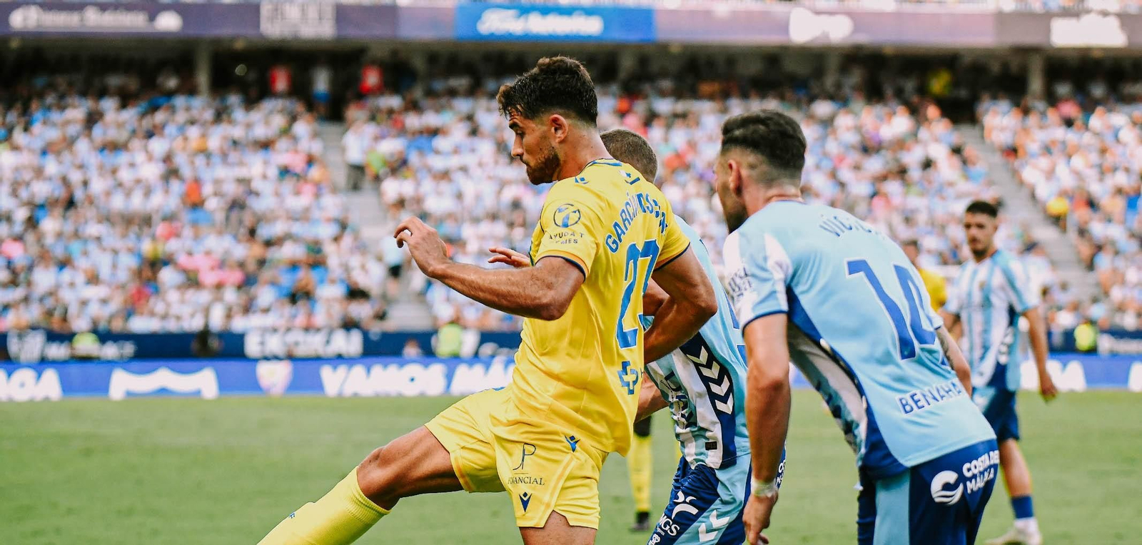 García Pascual en el partido Málaga-Cádiz.