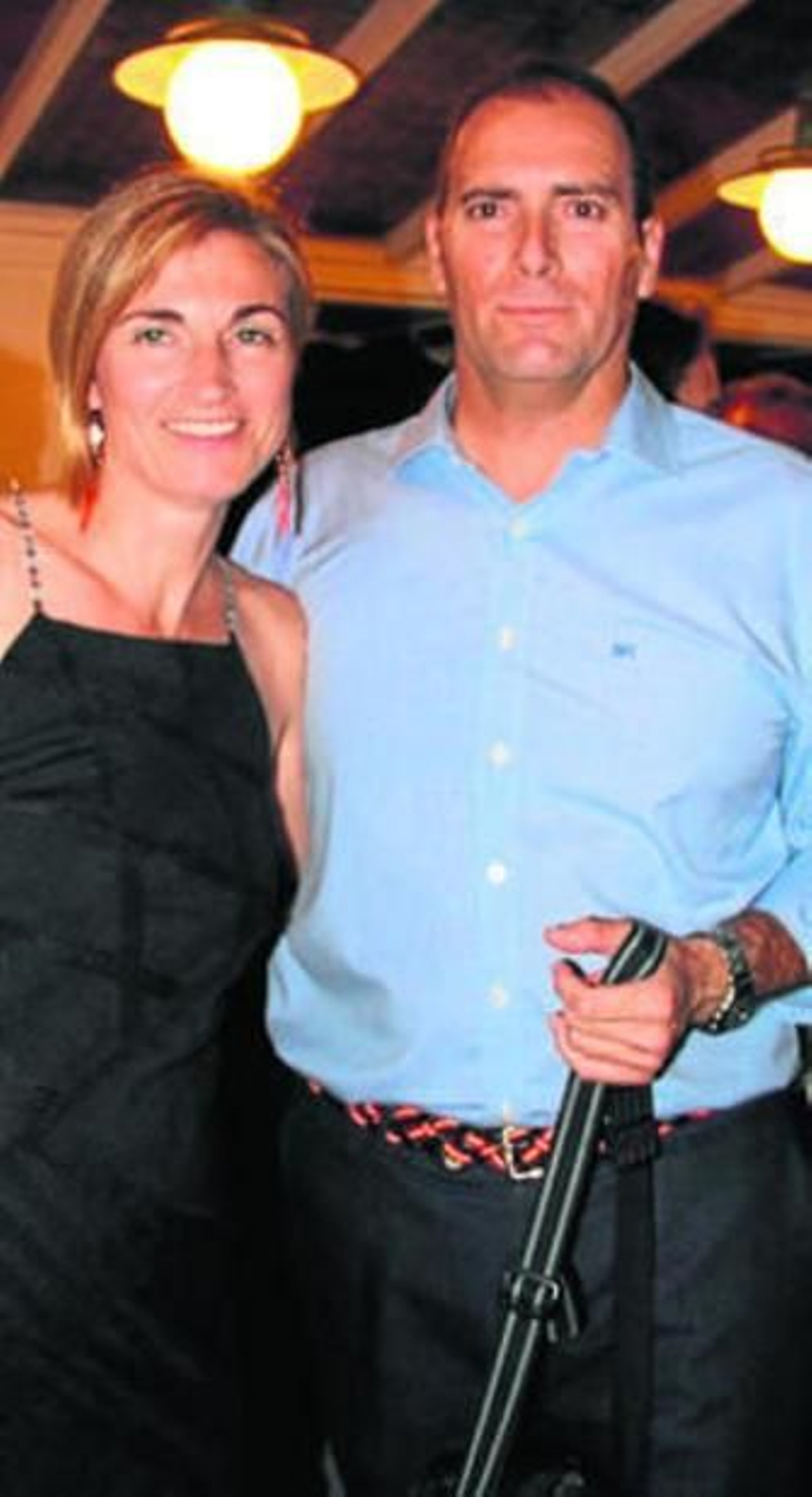 Marta Rubio y Rafael Sánchez de Lamadrid, durante la cena benéfica de junio.