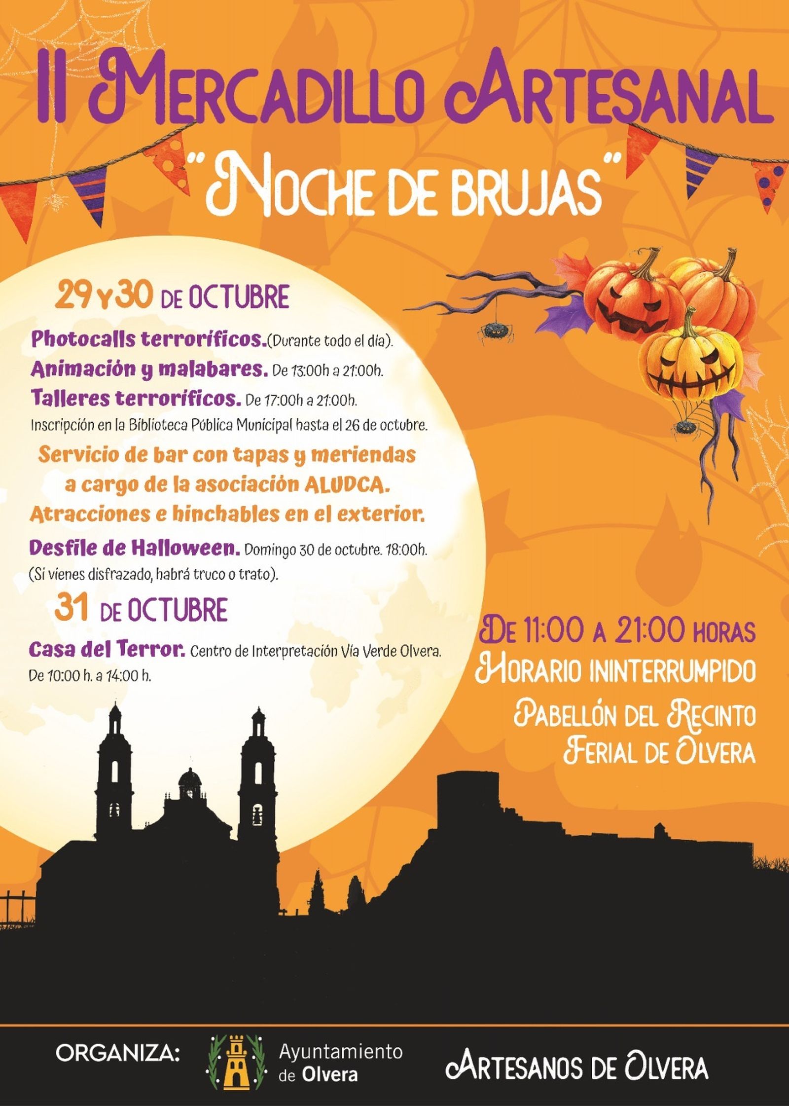 Cartel del Mercadillo Artesanal 'Noche de Brujas'