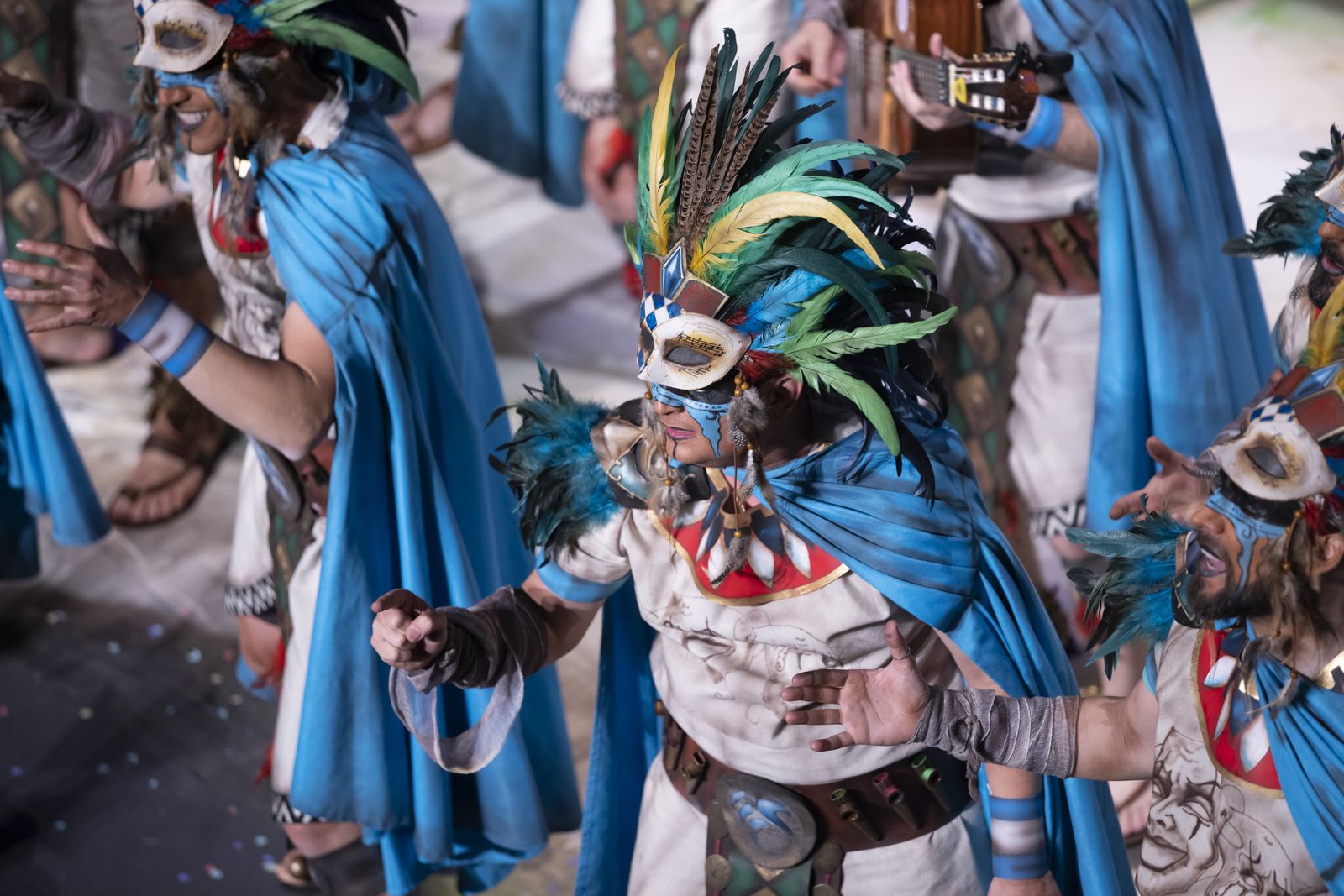 Imágenes de la actuación de la comparsa de Bollullos "El sacrificio" en el Carnaval Colombino