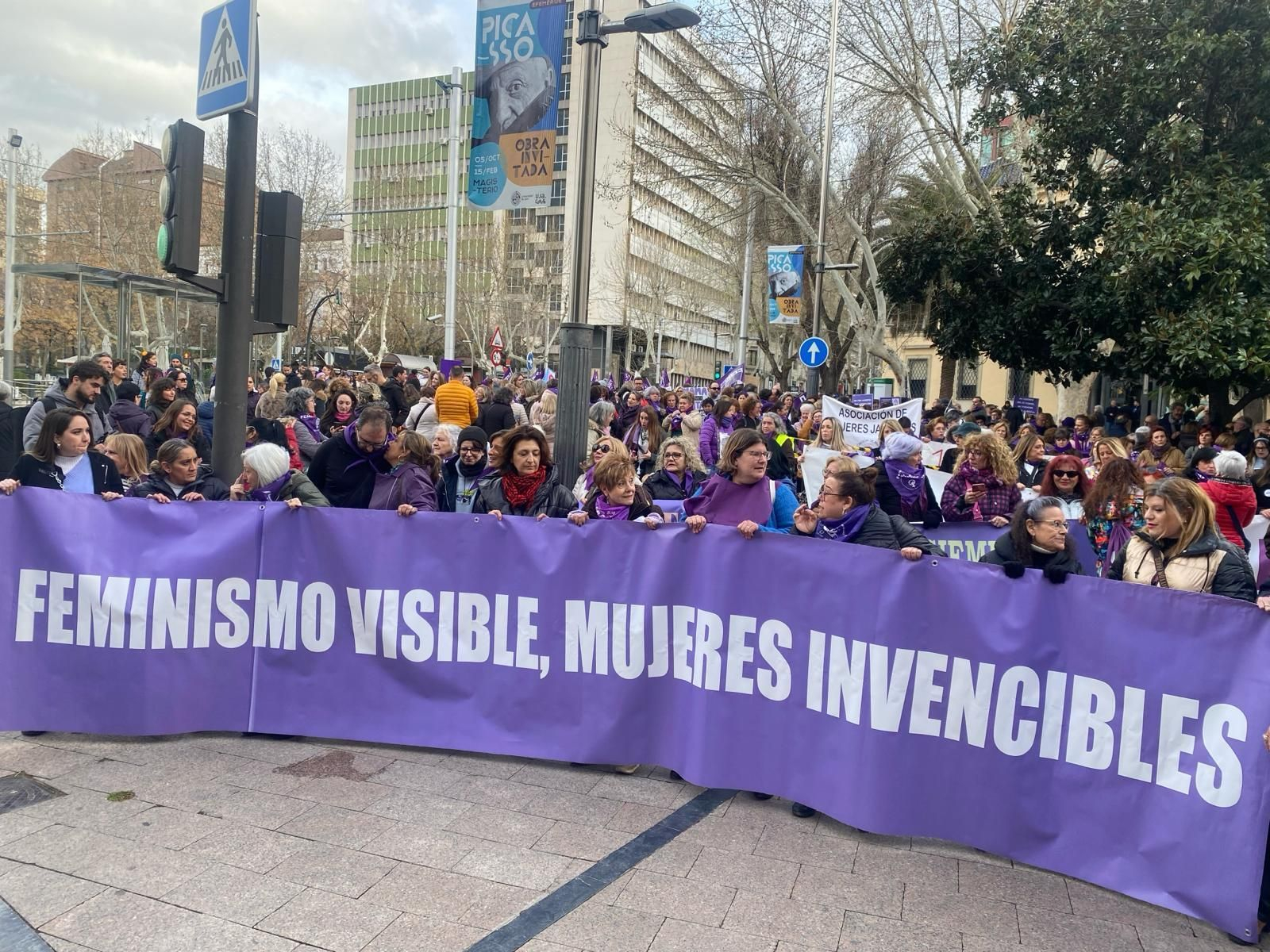 Manifestación del Día Internacional de la Mujer en Jaén.