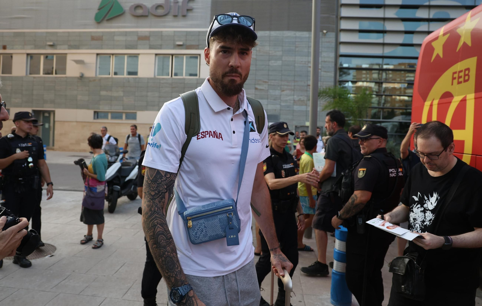 La selección española de baloncesto ya está en Málaga