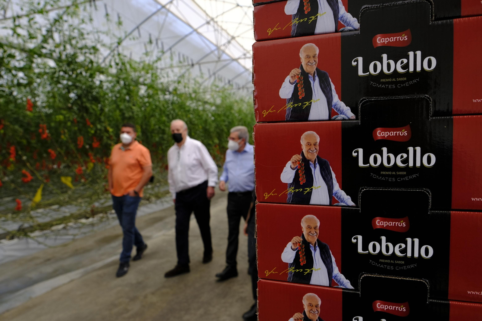 Fotogalería de la visita de Vicente del Bosque a Grupo Caparrós.
