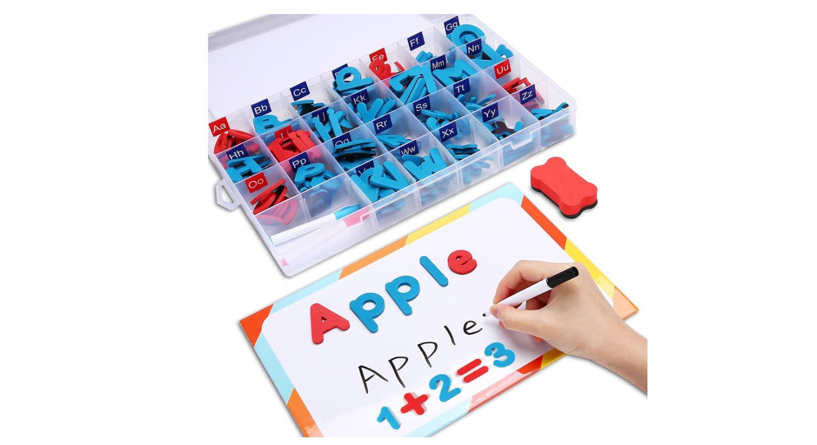 Kit de letras magnéticas y pizarra magnética