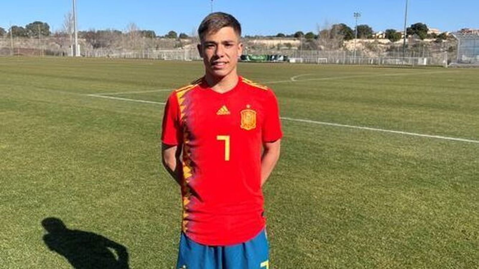 El algecireño Álvaro Leiva, con la camisola de la selección nacional