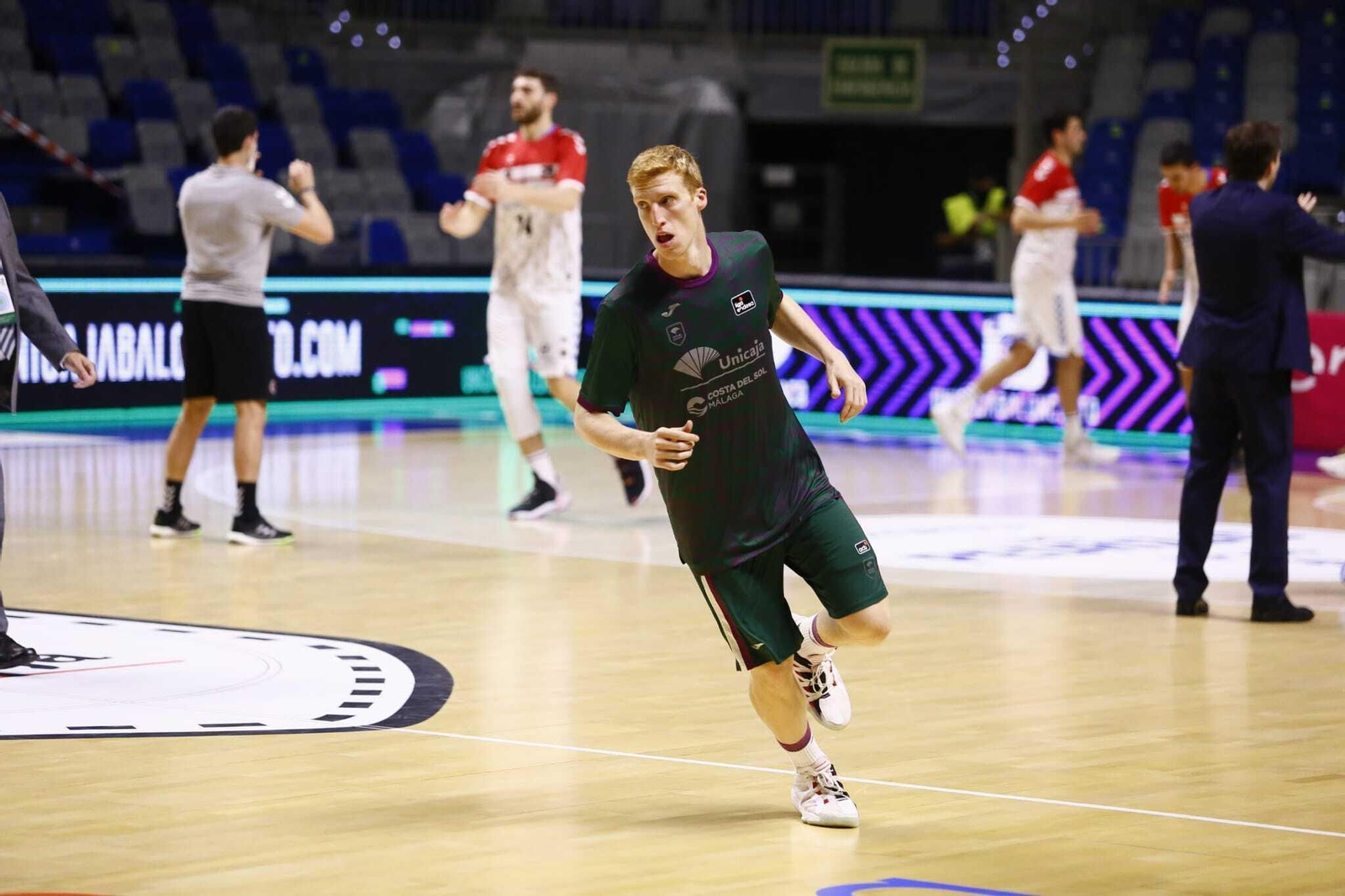 Alberto Díaz durante un calentamiento.