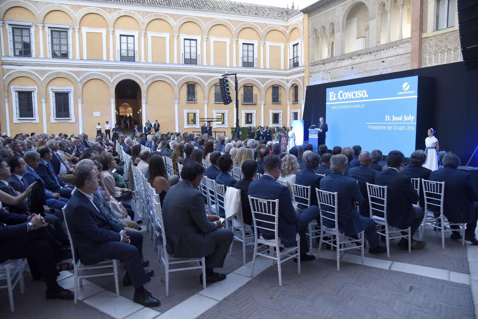 Un momento de la presentanción de El Conciso en el Alcázar de Sevilla.