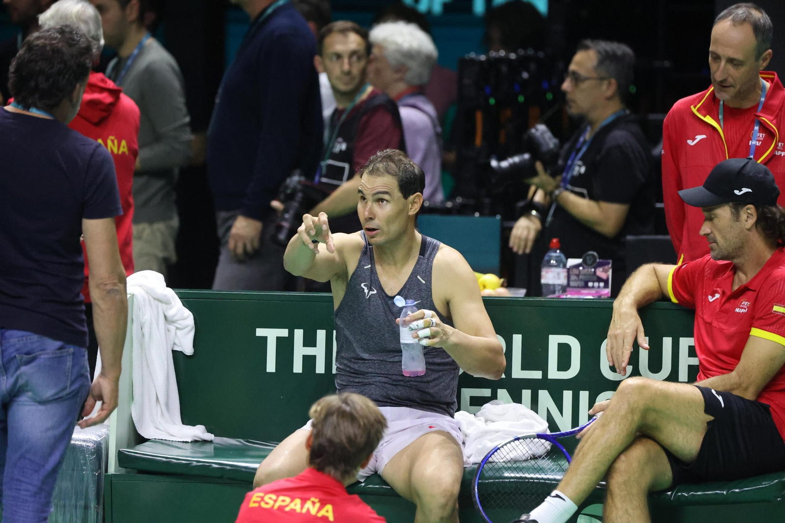 Rafa Nadal se machaca en el Carpena