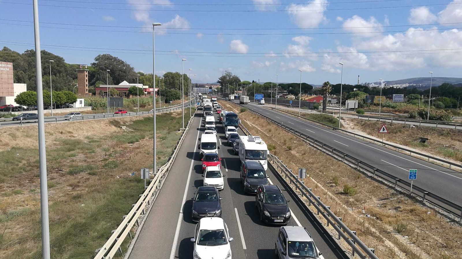 Atasco en la A-7 en dirección Algeciras