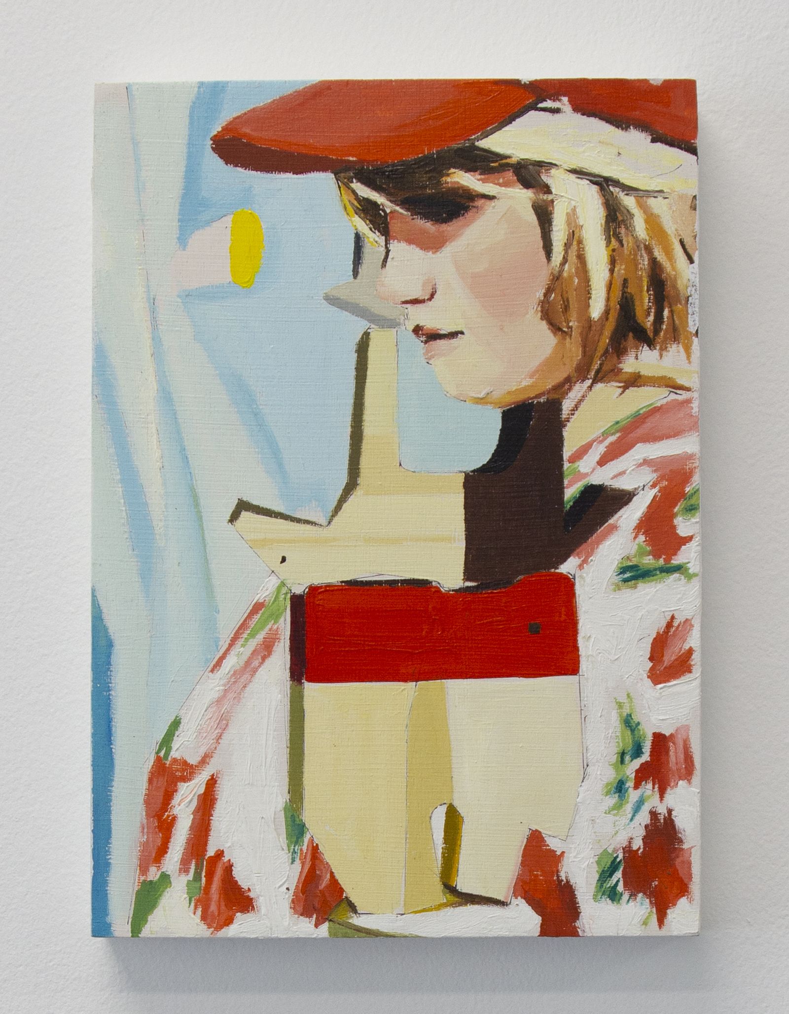 Detalle de 'La voluntad de atravesar una línea', óleo sobre tabla.