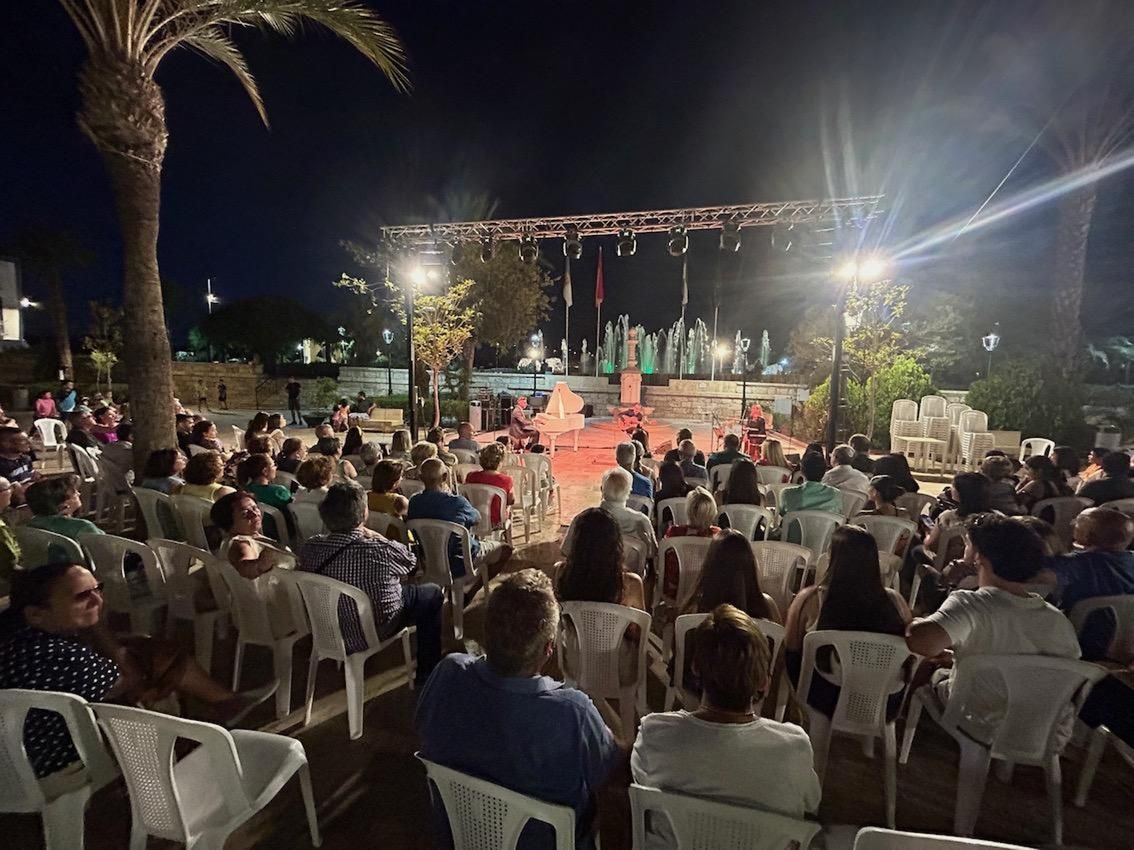 Momento del concierto de la compañía de Diego Valdivia