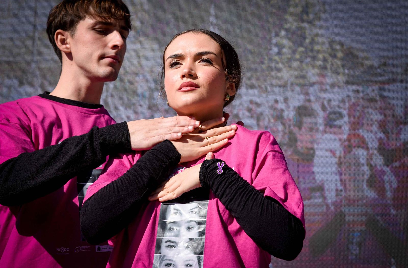 El 'flashmob' con motivo del 25-N