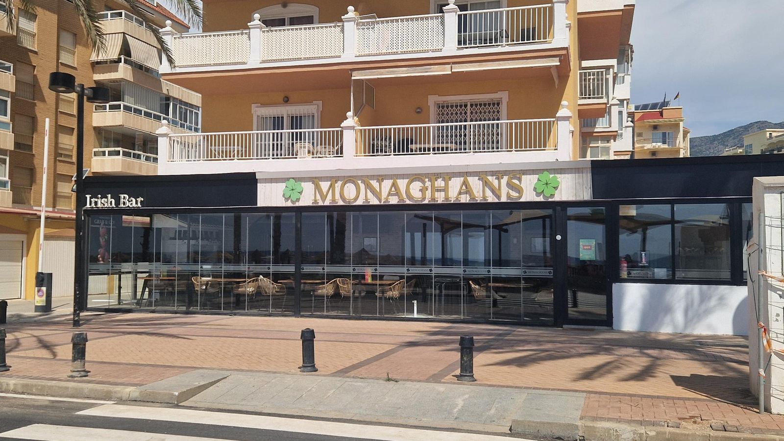 El bar irlandés junto al que sucedieron los hechos, cerrado, este domingo. El bar irlandés junto al que sucedieron los hechos, cerrado, este domingo.