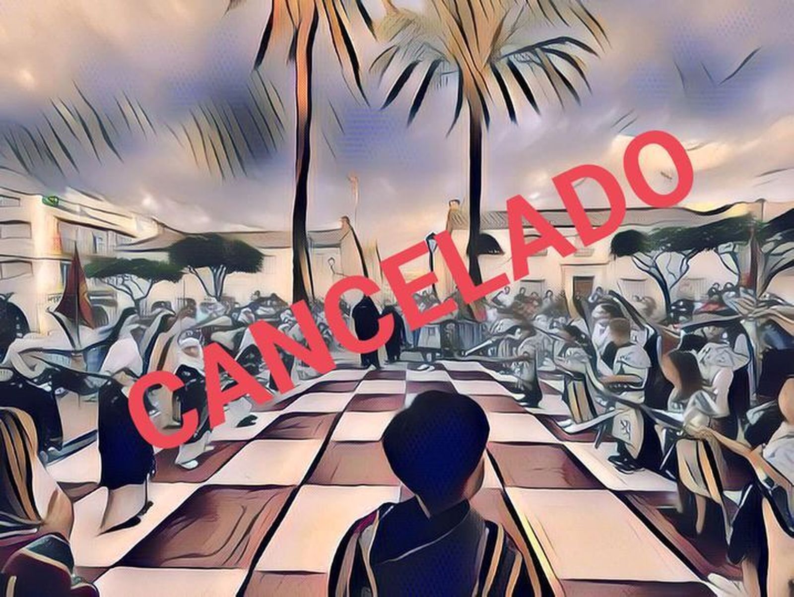 Anuncio de cancelación.