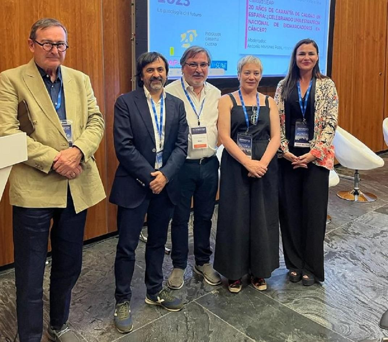 Ramón Riera, David Vicente Baz, Antonio Martínez, Teresa Fernández y María Jesús Pareja.