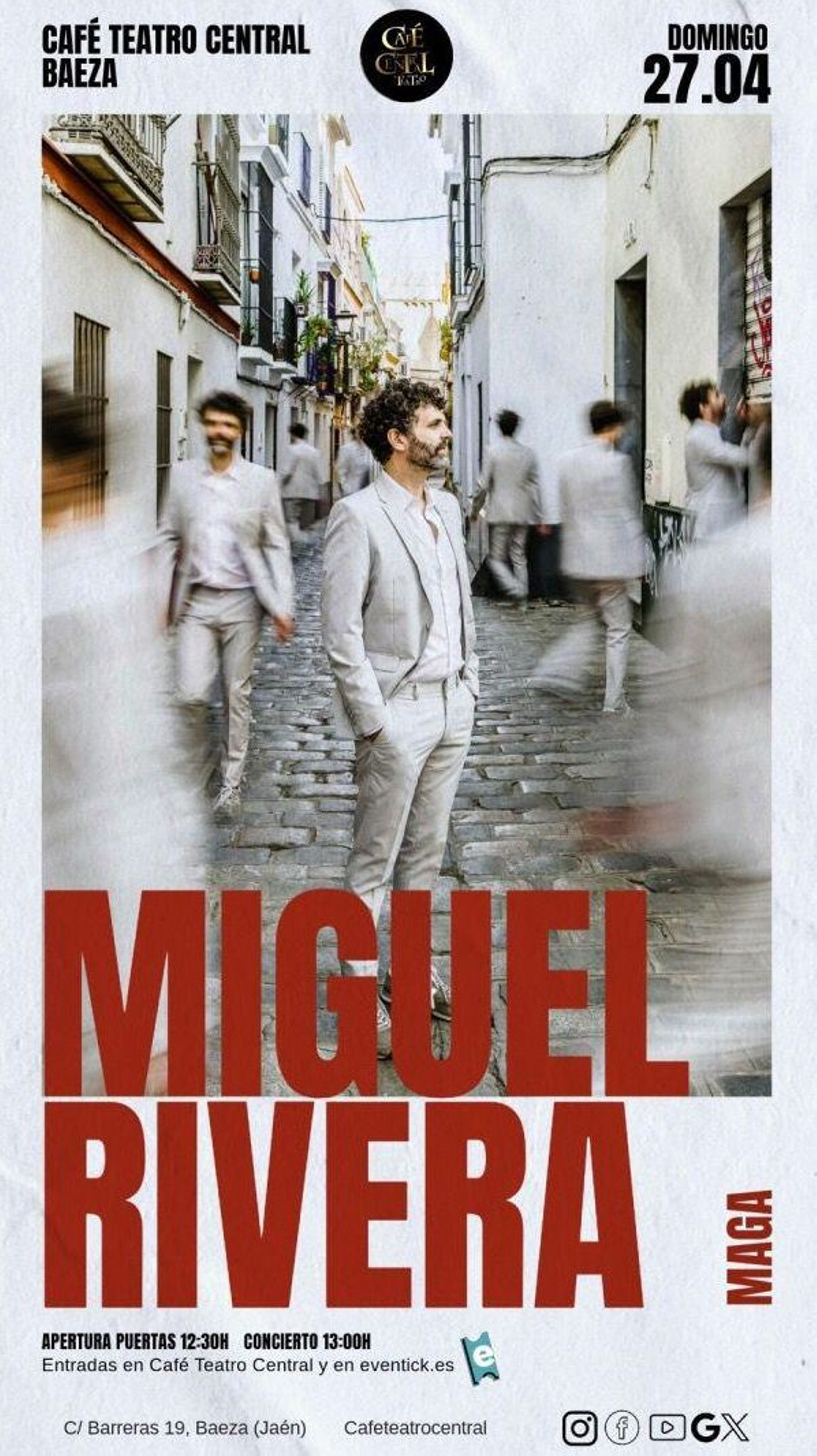 El vocalista de Maga dará un concierto este domingo a mediodía en Baeza.