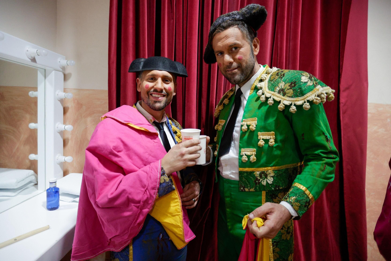 El ambiente en los camerinos del teatro.