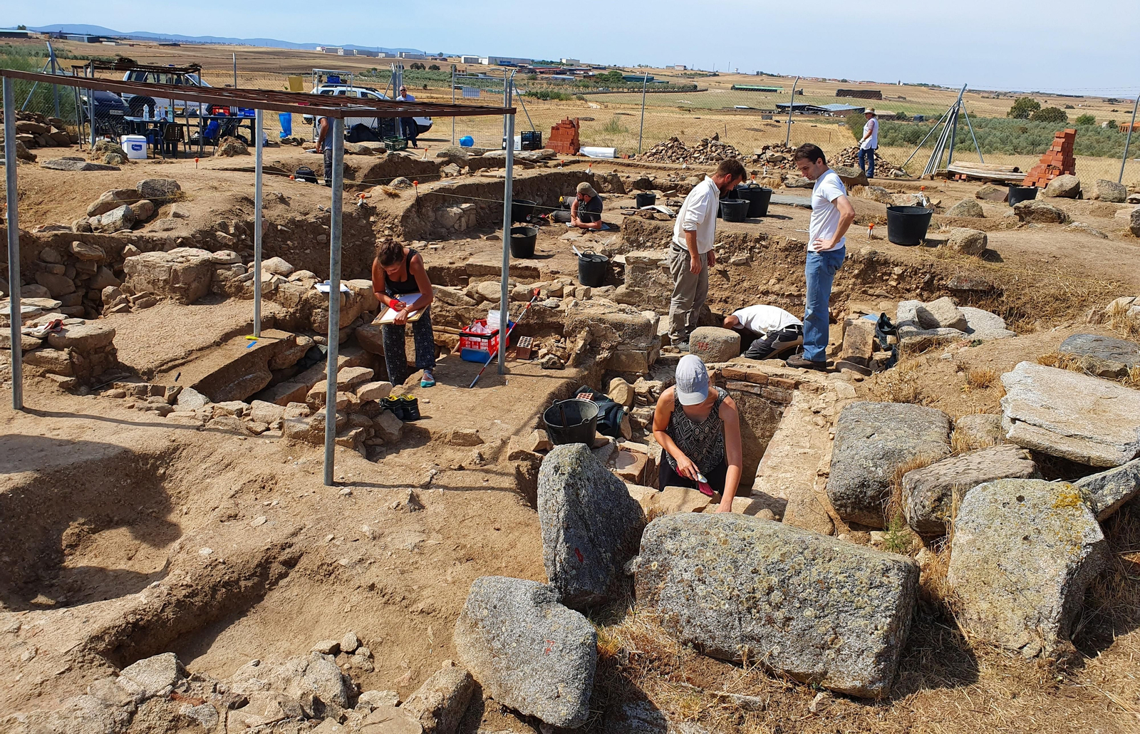 Trabajos arqueológicos en el yacimiento de La Losilla, en Añora.