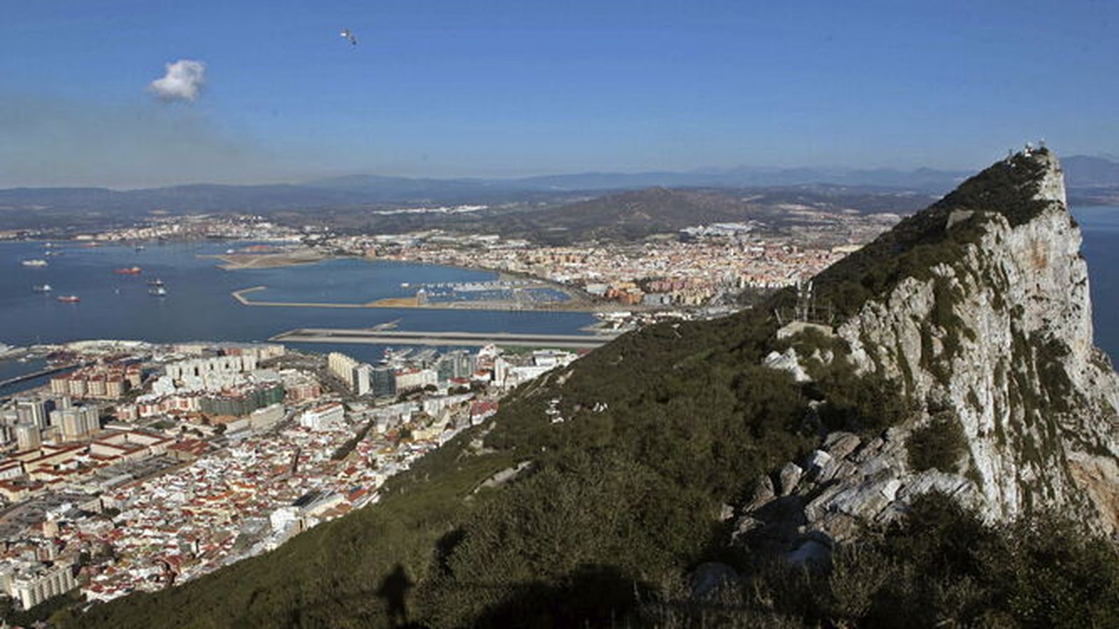 Vista de la Bahía de Algeciras desde el Peñón de Gibraltar.
