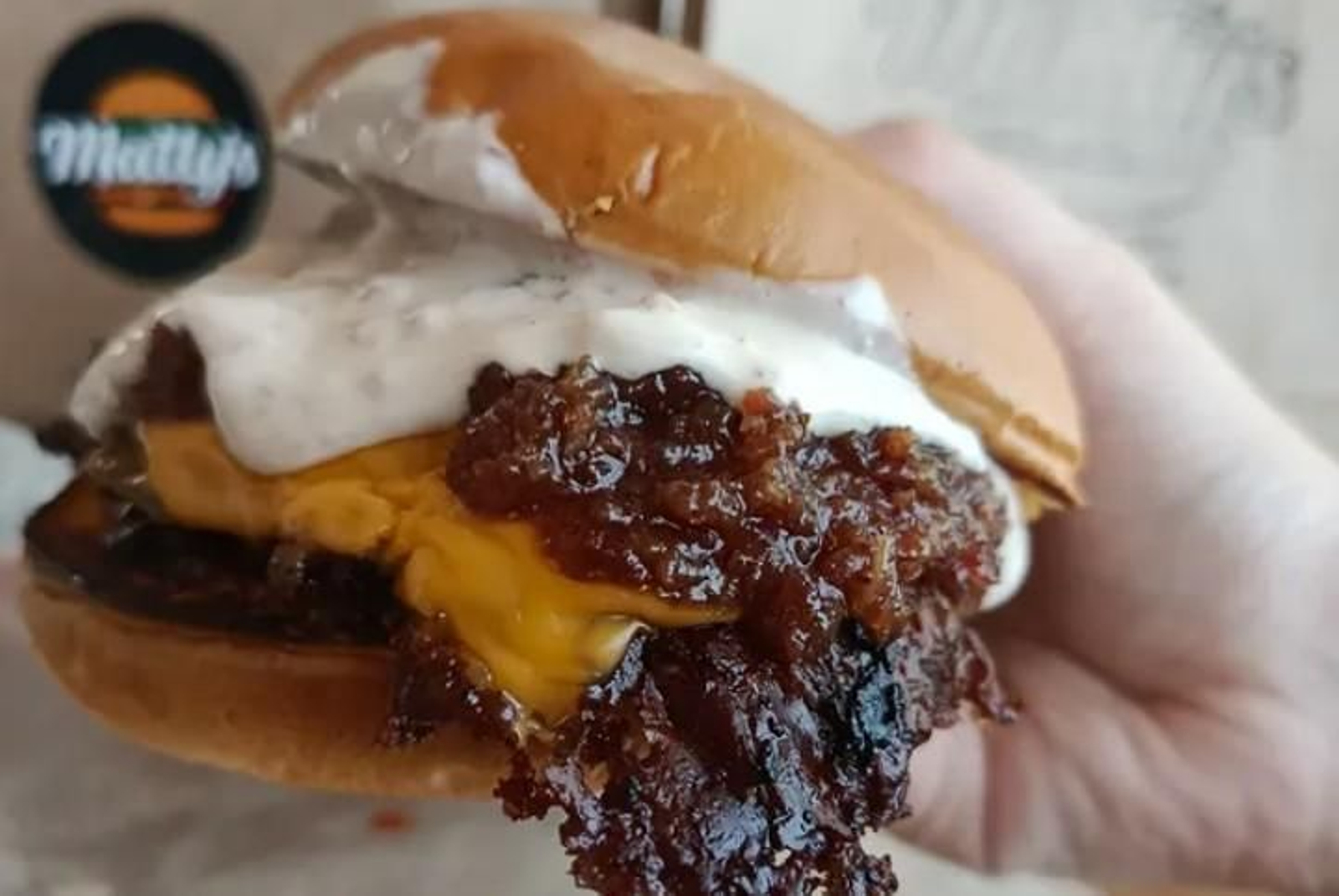 Una smash burger de Matty´s, en Algeciras.