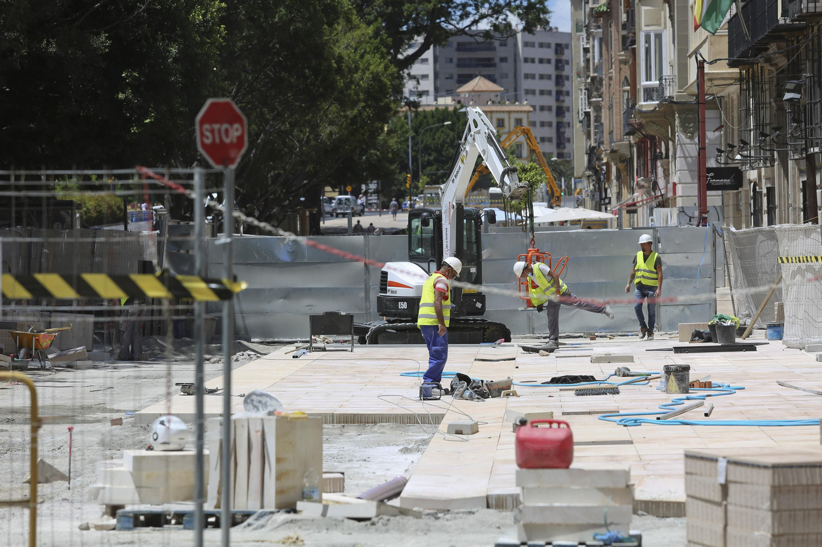 Fotos de la visita a las obras del Metro de Málaga.