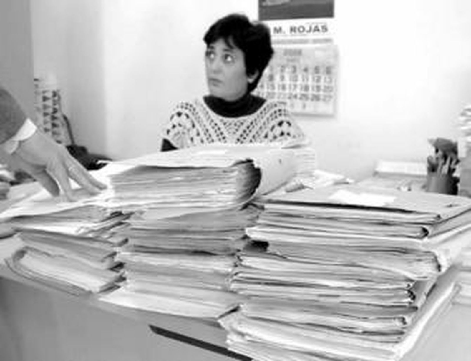 Imagen de algunos de los expedientes que se encuentran en las dependencias judiciales.