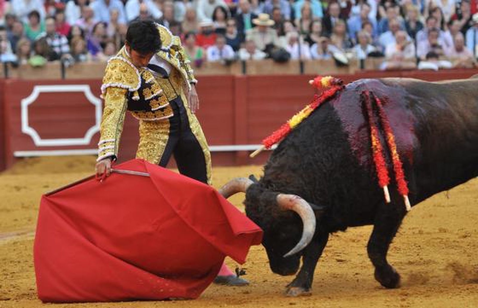 El Fandi rozó el triunfo ante Manuel Díaz 'El Cordobés' y Francisco Rivera Ordóñez. Discreta corrida en la que se torearon astados de la ganadería de Torrestrella. 

Foto: Manuel Gómez