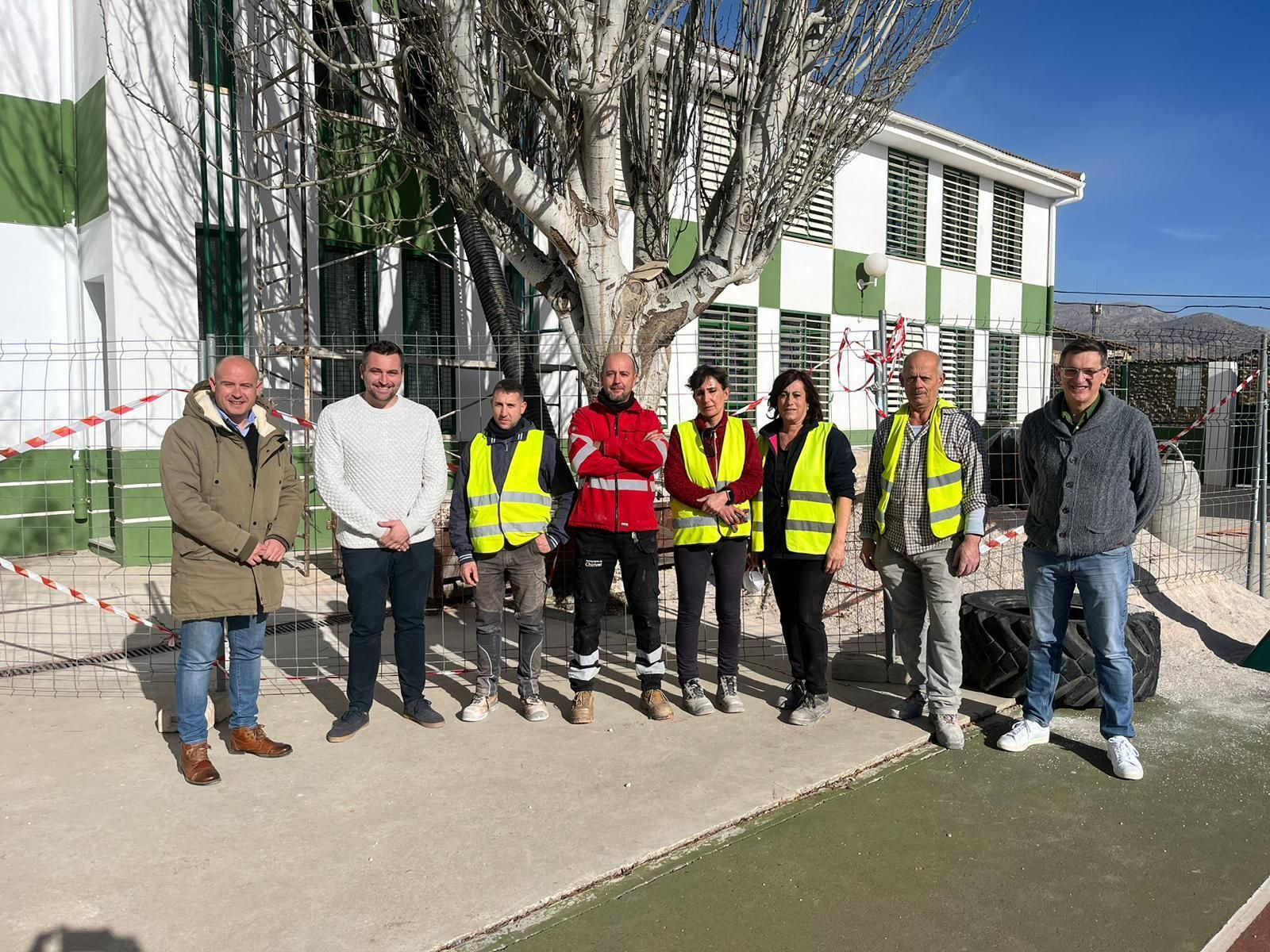 Antonio Martínez junto a José Luis Sánchez Teruel y José Torregrosa, en Chirivel.