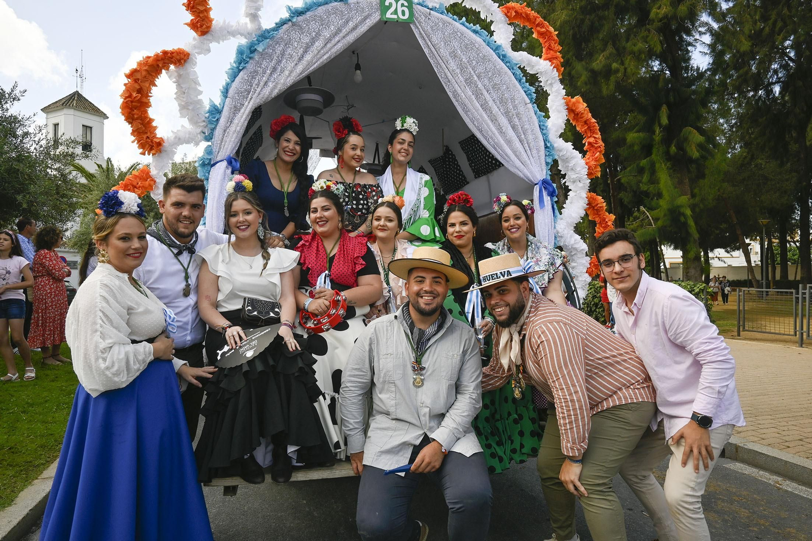 Todos los rocieros de la comitiva de la Hermandad de Huelva, en imágenes