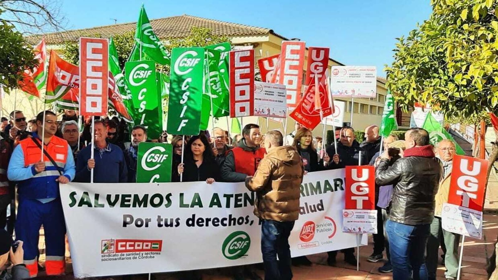 Protesta esta mañana en Córdoba.