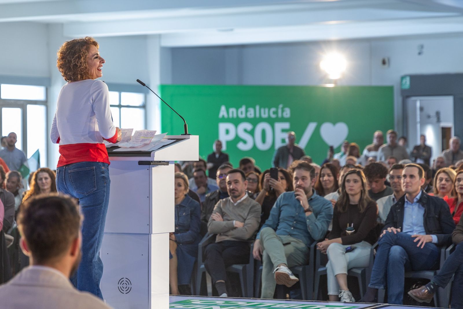 Acto en defensa de los servicios públicos para celebrar el 28F en Jaén