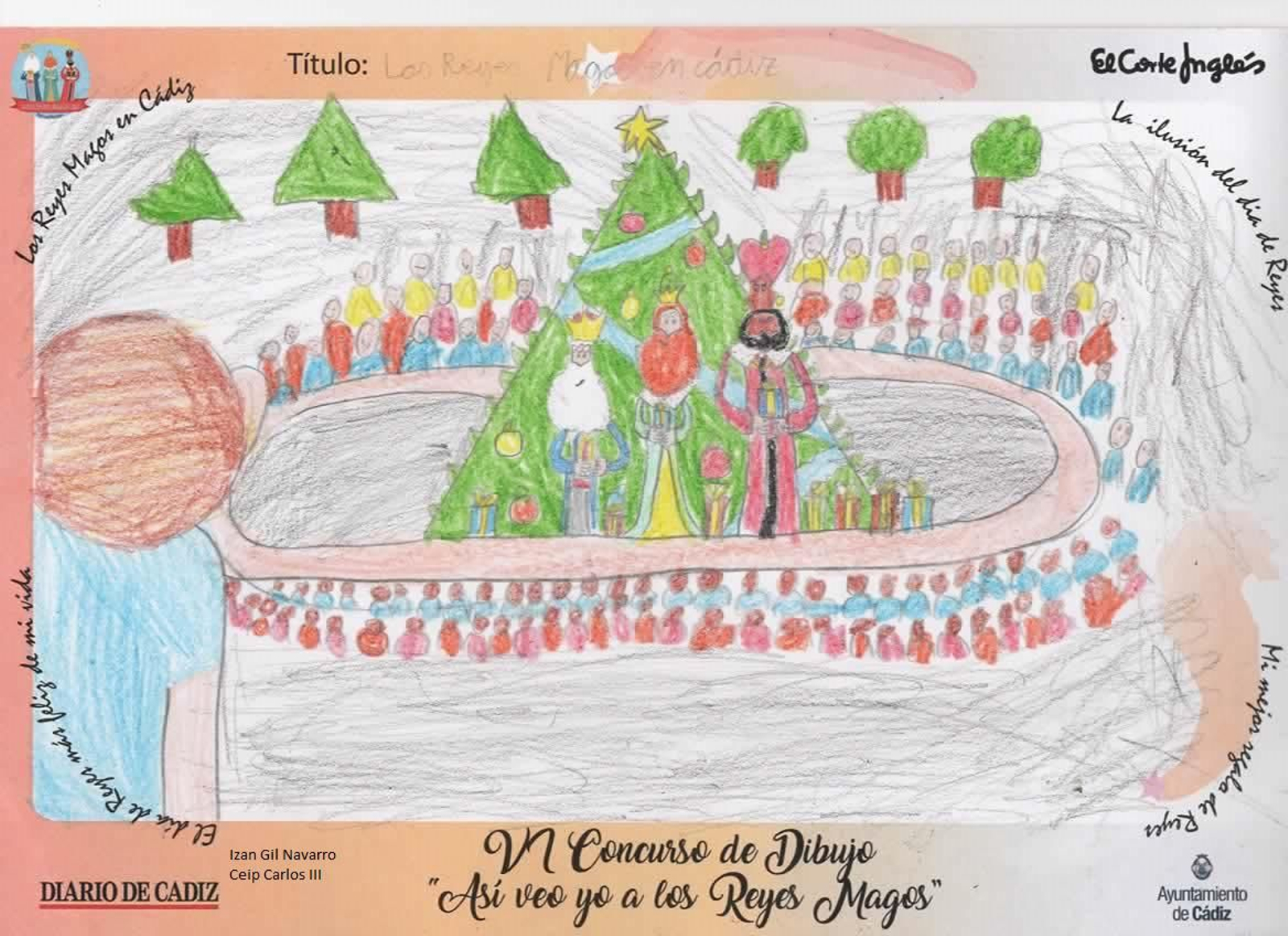 Los dibujos ganadores y semifinalistas del concurso 'Así veo yo a los Reyes Magos' en Cádiz.