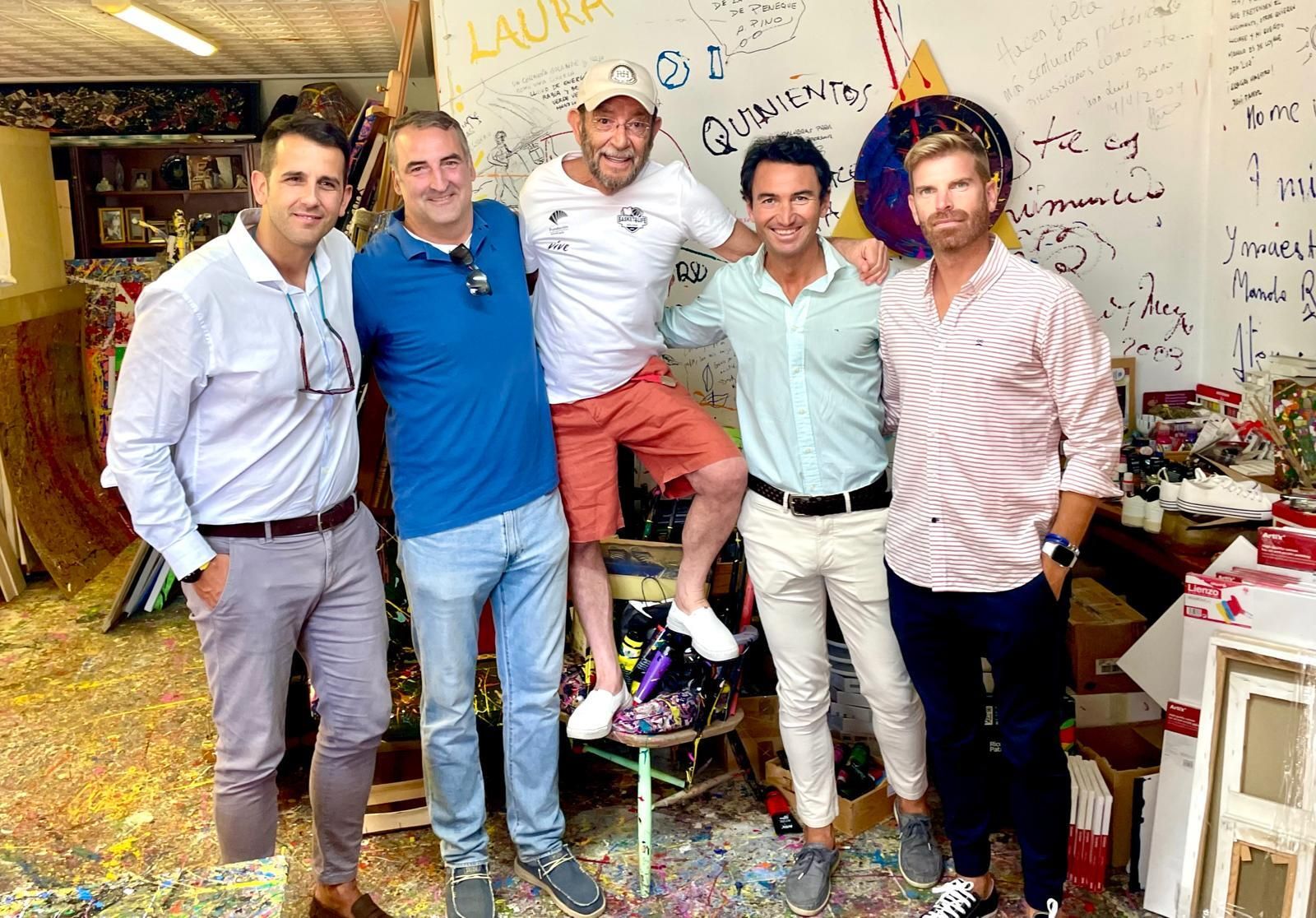 Manolo Rincón, con representantes del Basket4Life.