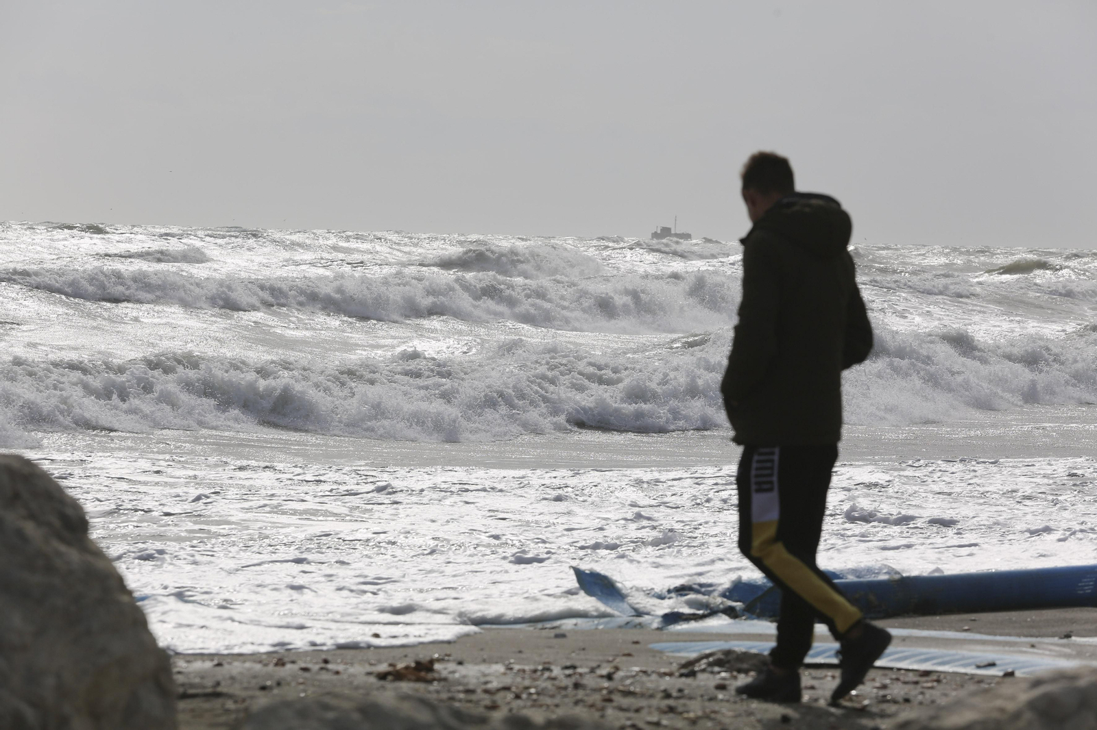 Fotos del temporal de levante en la costa de Málaga