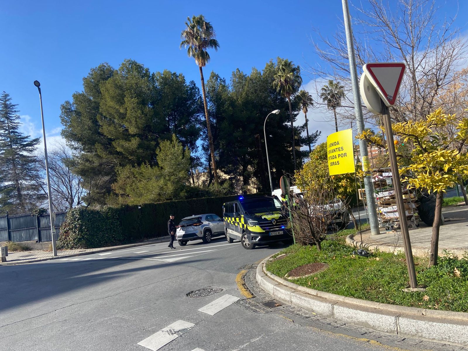 Imagen del dispositivo cortando la zona