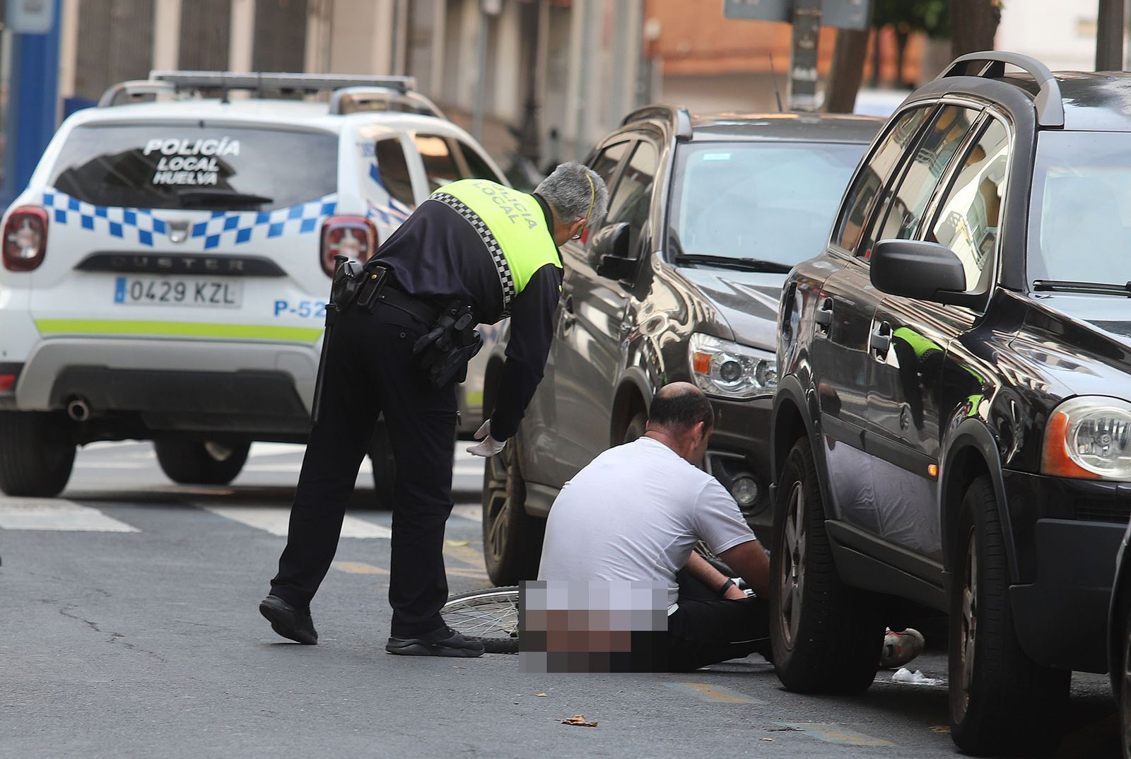 Persecución a un ciclista con el estado de alarma en Huelva