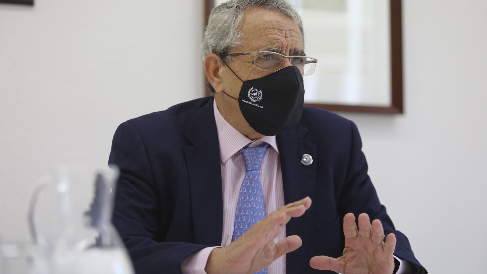 Narváez durante la entrevista.