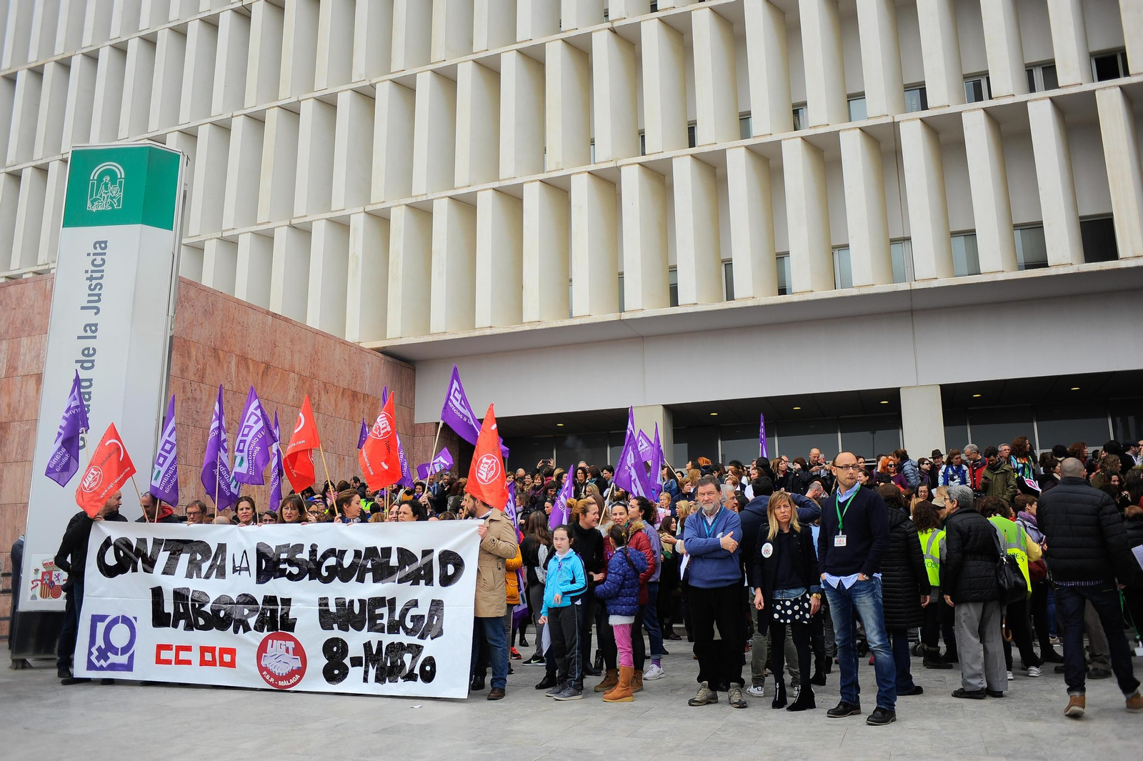 Concentración en la Ciudad de la Justicia.