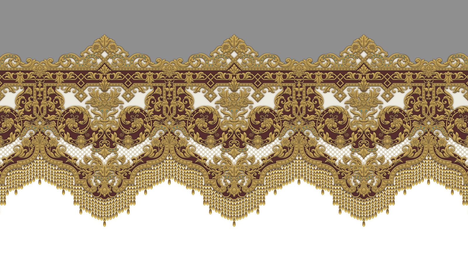 Así serán las bambalinas laterales del nuevo palio del Carmen.