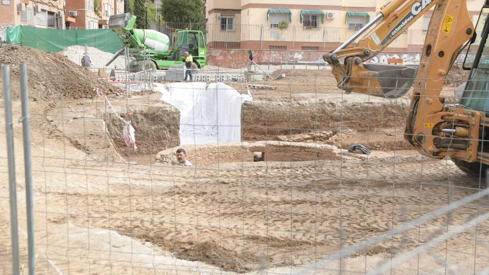 Imagen de los restos en la primera fase de las obras.