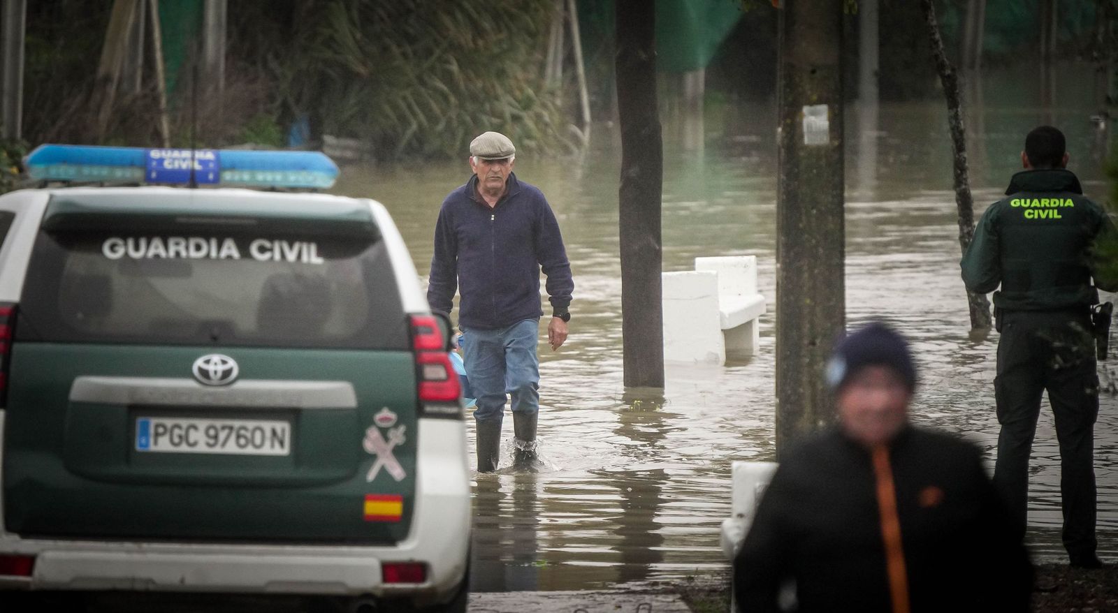 Imágenes de las graves consecuencias de la crecida del rio Guadalete en la zona rural de Jerez