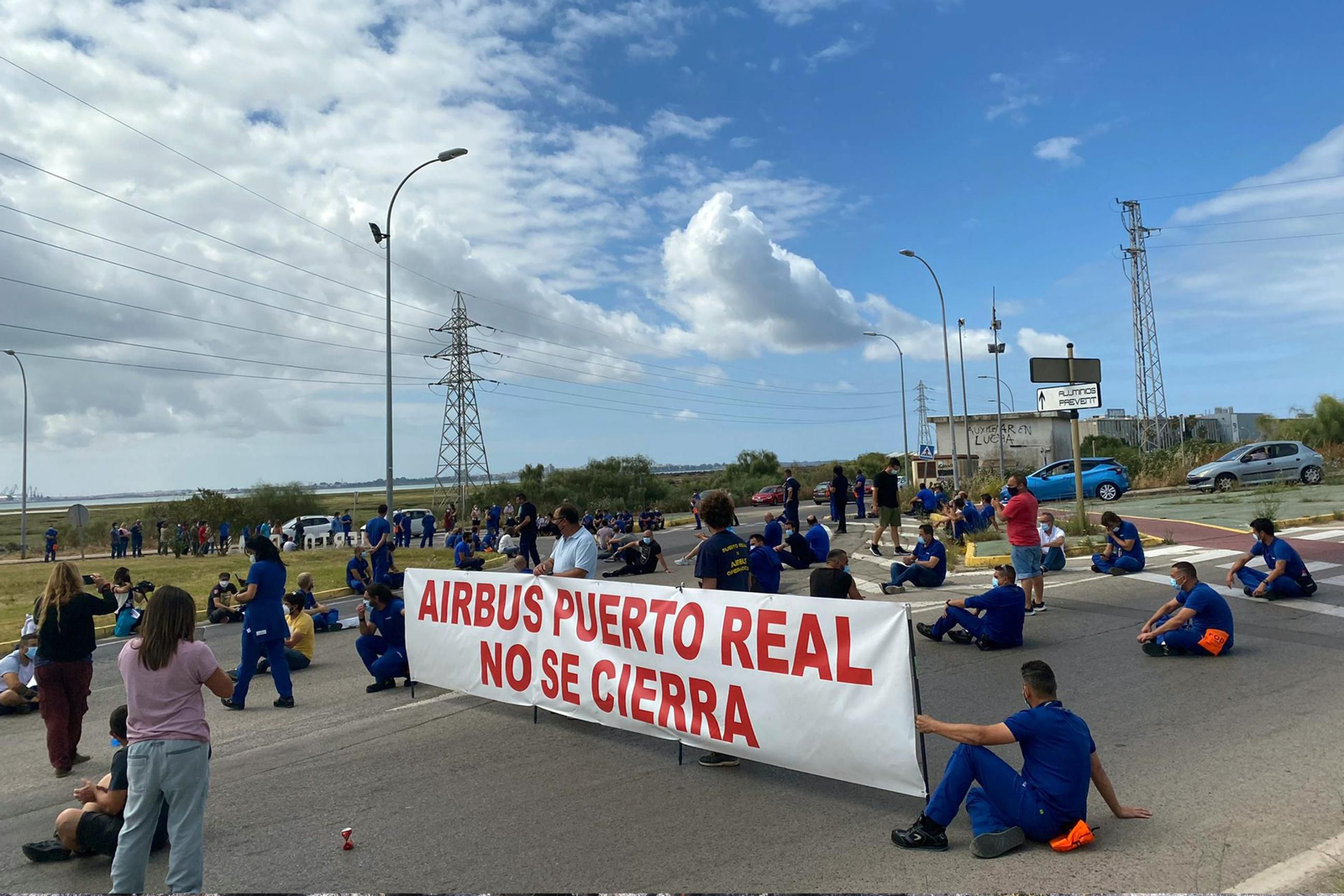 Una de las protestas contra el cierre de Airbus