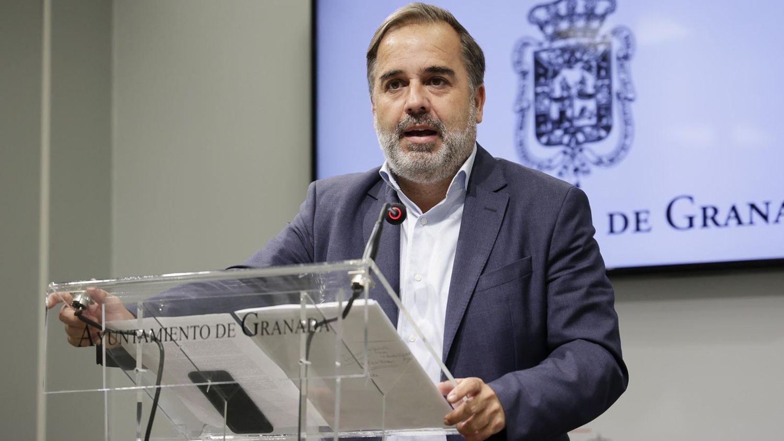 Jacobo Calvo, hoy en la presentación del proyecto educativo.