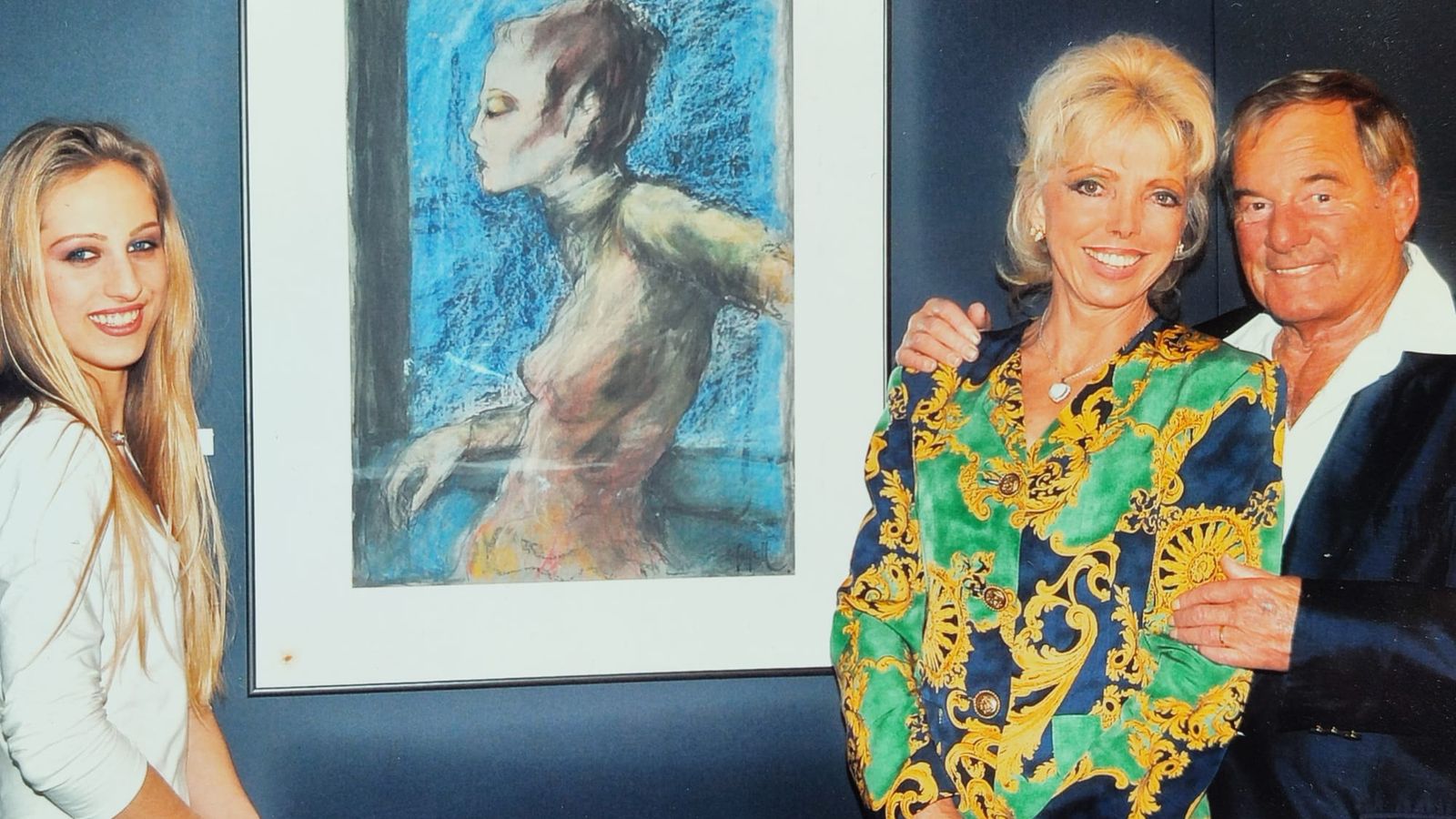 Caroline  Schell  y sus padres.