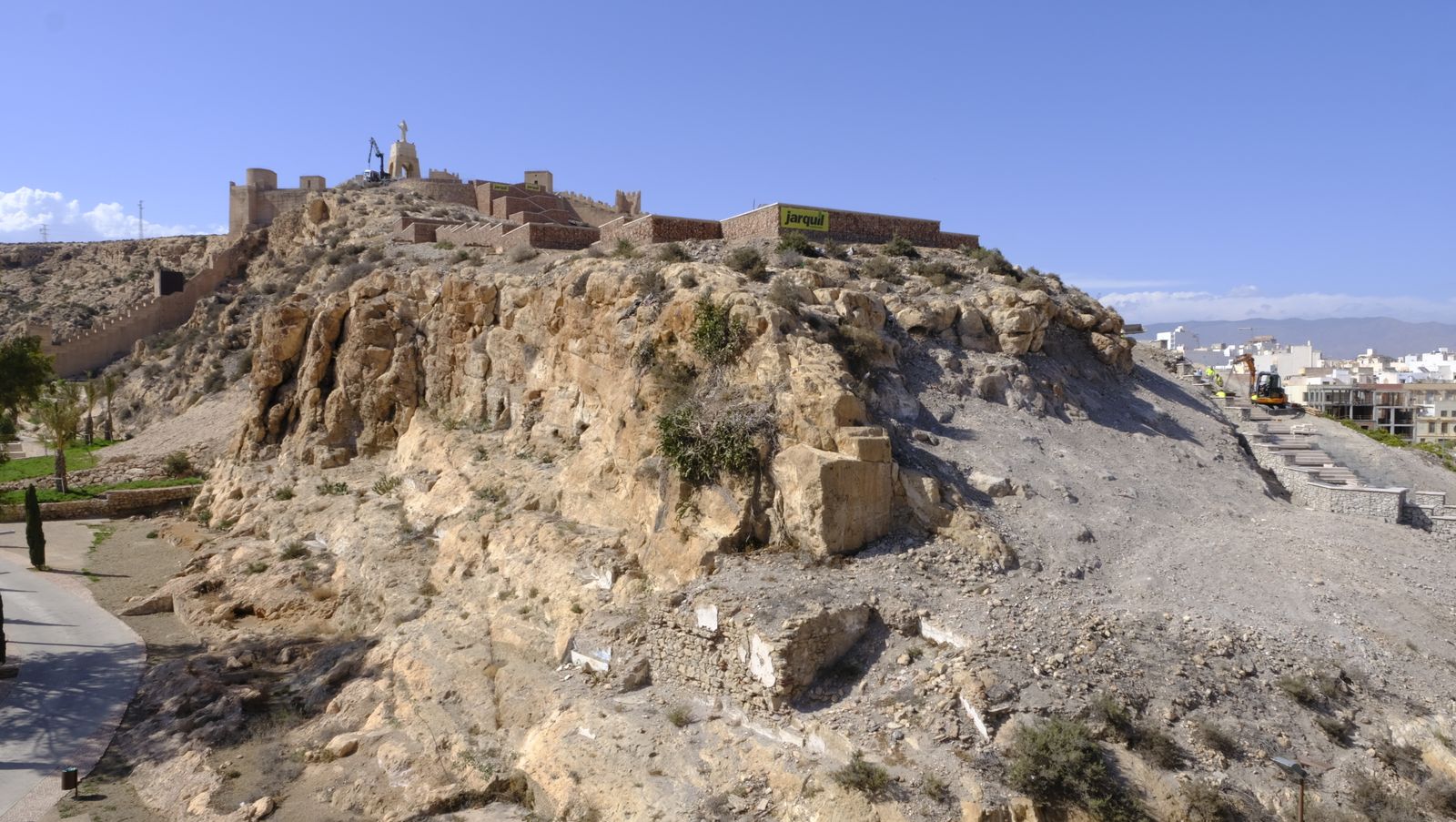 Imágenes del avance de las obras en la zona del Cerro de San Cristobal