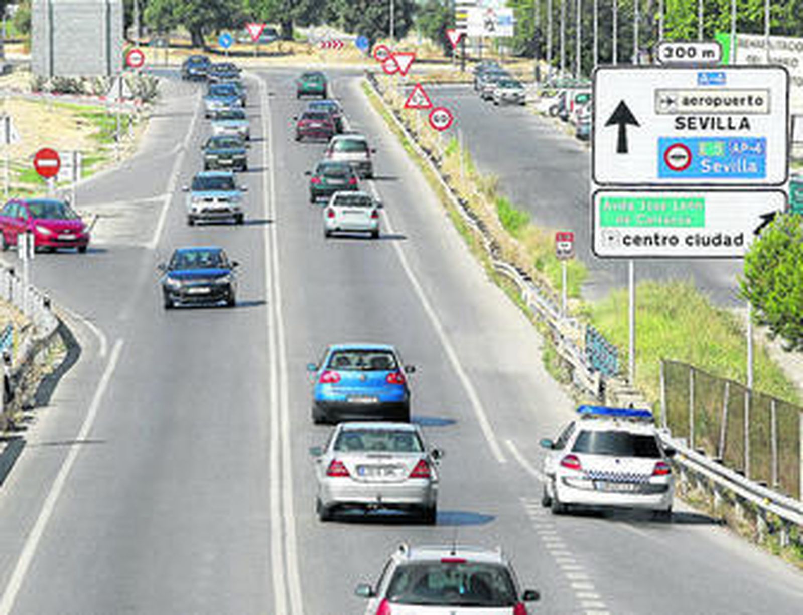 Vista de la antigua circunvalación de Jerez.