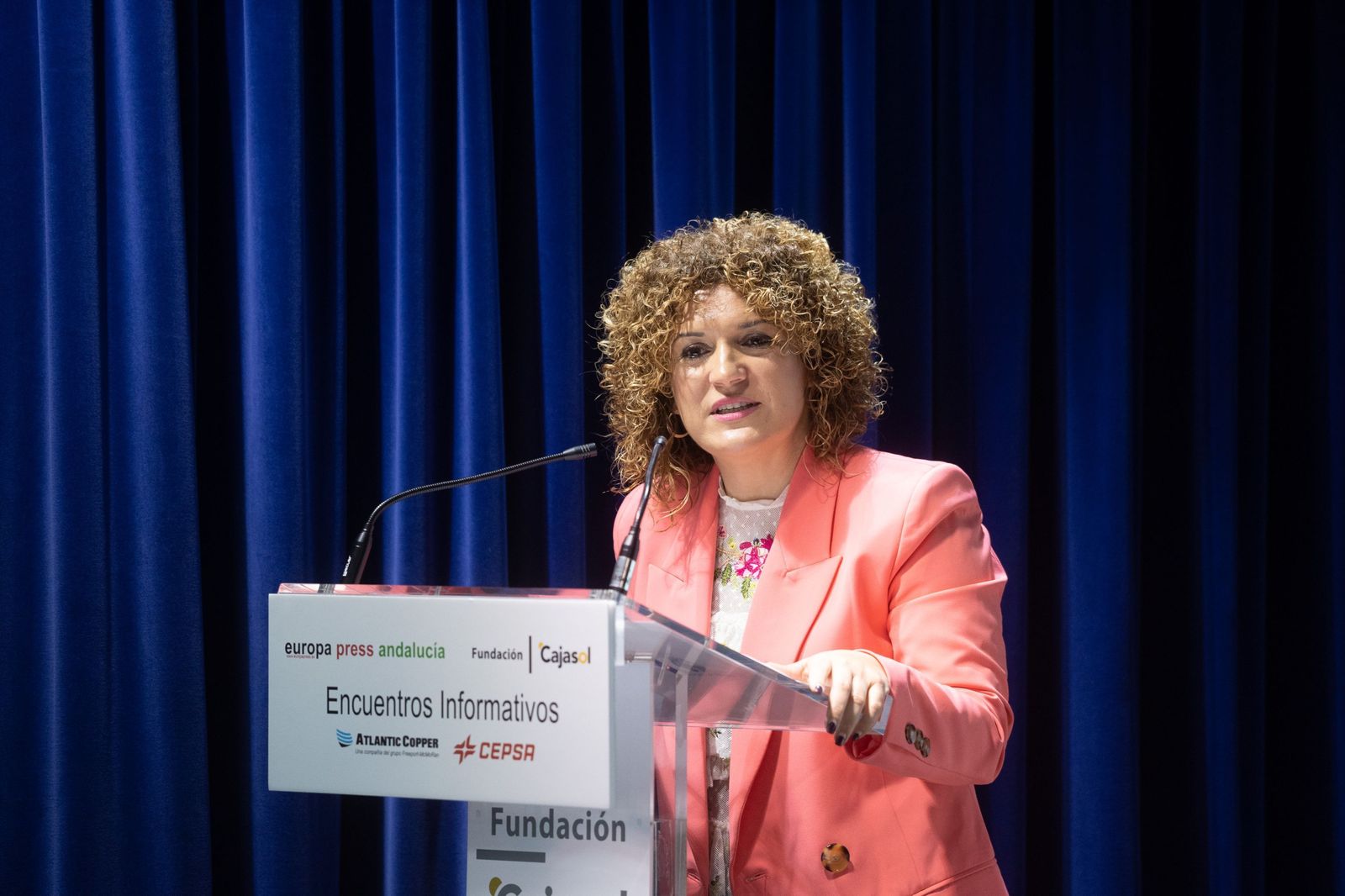 María Eugenia Limón en el encuentro de Europa Press en colaboración con la Fundación Cajasol y el patrocinio de Cepsa y Atlantic Copper.